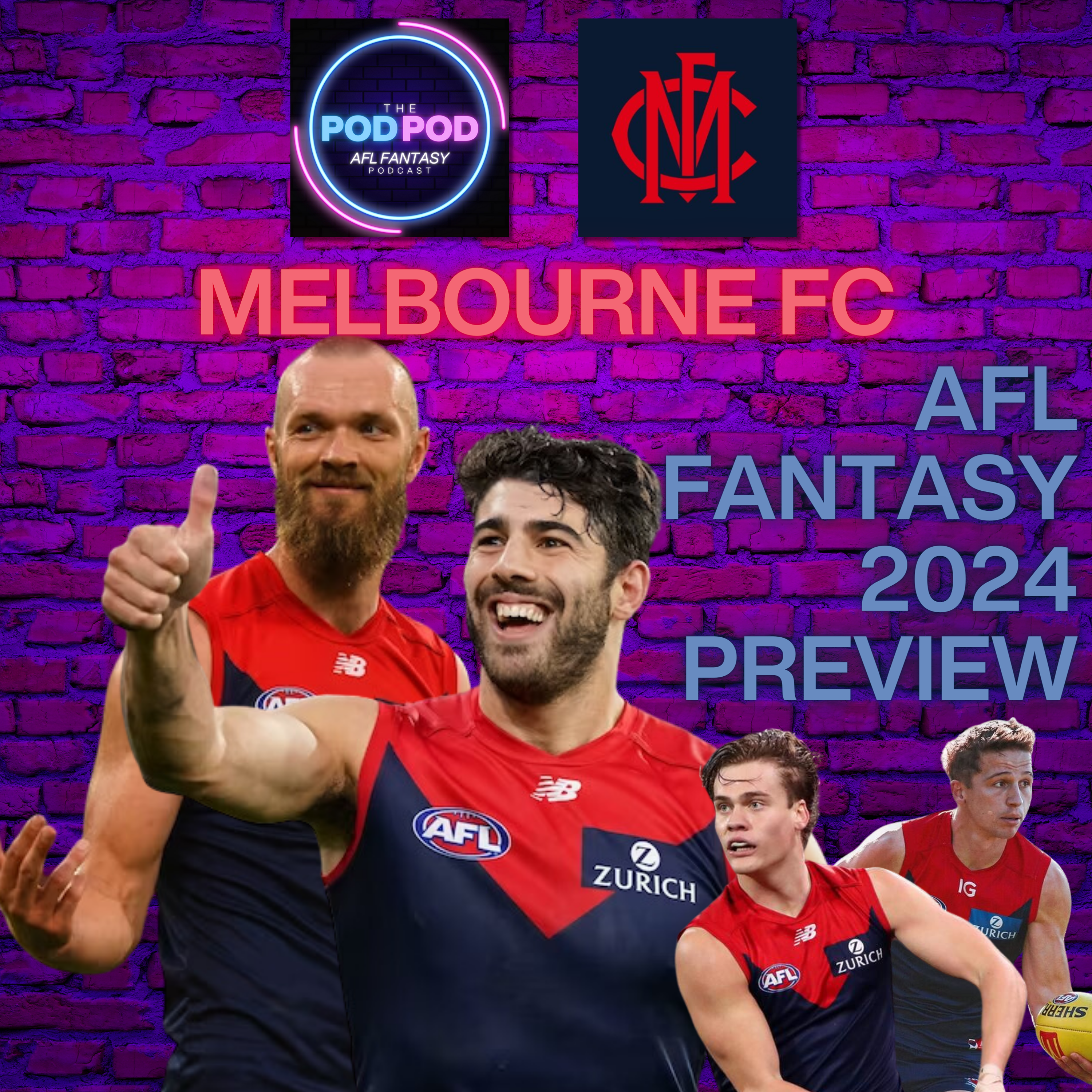 Melbourne FC AFL Fantasy 2024 team preview | #PODPOD episode artwork