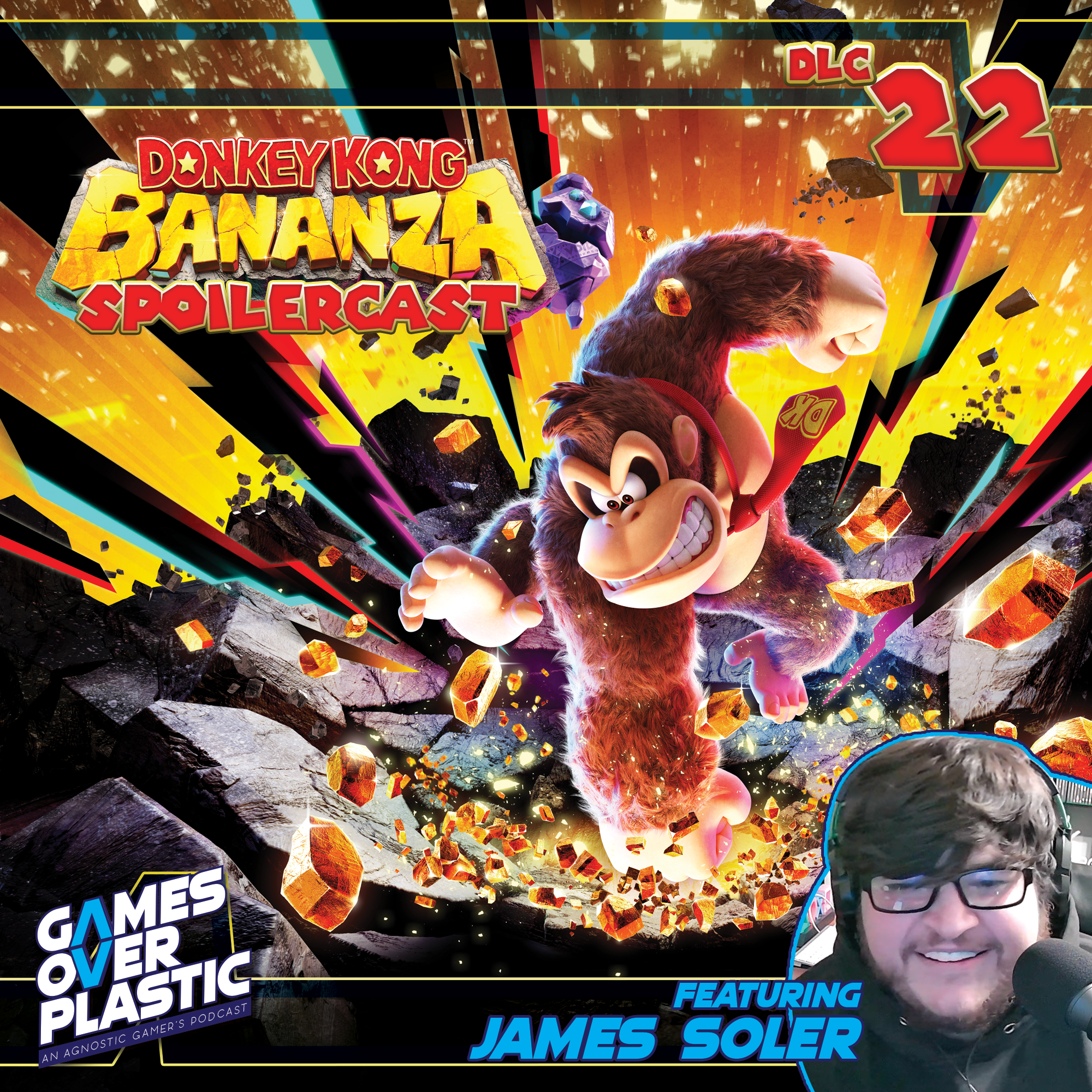 DLC 22. Donkey Kong Bananza Spoilercast and Review Discussion Ft. James Soler! | Games Over Plastic episode artwork