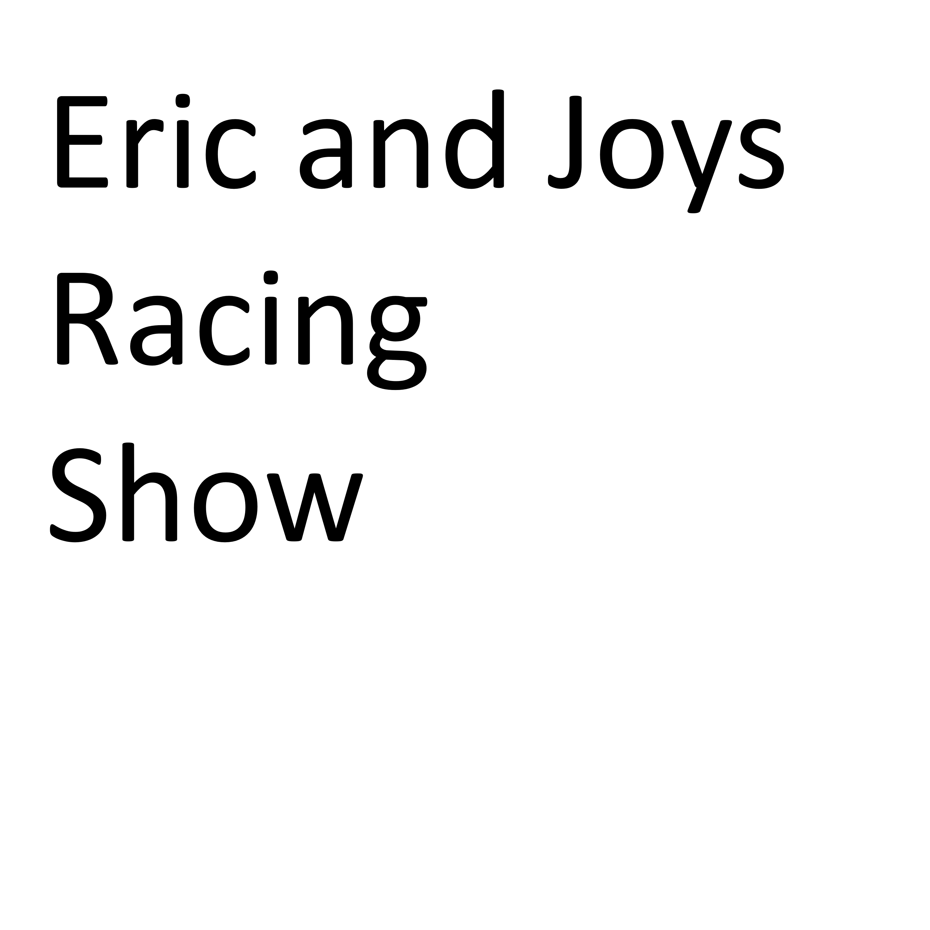 Eric and Joy's Racing Show podcast artwork